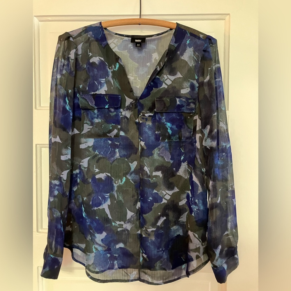 Sheer Floral Blouse